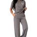 Women's Casual Everyday Set Heart Print T-Shirt Elastic Waist Loose Fitting Trousers Spring Summer Collection_ecoleips.com