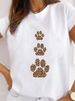 European And American Cross-border Foreign Trade Women's Clothing Cartoon Cat Print Round-neck Short-sleeve T-shirt Top_ecoleips.com