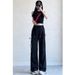 Parachute Work Women's Summer New High Waist Slimming American Design Butterfly Bow Wide Leg Long Pants_ecoleips.com