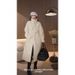 Black Korean Style Mid-Length Stand Collar Trench Down Cotton Jacket For Women 2025 Winter New Loose Waist-Cinching Coat_ecoleips.com