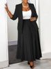 K Women's Fashion Casual Professional Suit+pleated Skirt Set. No Accessories_ecoleips.com