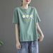 2026 Summer Short Sleeve T-Shirt Women's Korean Loose Top, Women's Versatile Casual Base Shirt, Women's Fashion Trend_ecoleips.com