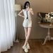 Women's Clothing Summer New Style Hooded Slim Short Sleeve High Waist Shorts Two Piece Suit_ecoleips.com