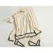 Elegant Color Block Slit Long Sleeve Knit Top with High-Waisted Slimming Wide Leg Pants Women's Two-Piece Set for Autumn_ecoleips.com