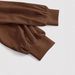 Spring Fashion Women's Slim Fit Long Sleeve Shirt – Asymmetrical Waist Tie & Layered Collar Design (Brown, S-Xxl)_ecoleips.com