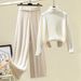 Women's Winter Knit Set – Turtleneck Sweater & Wide Leg Pants (2-Piece Outfit)_ecoleips.com