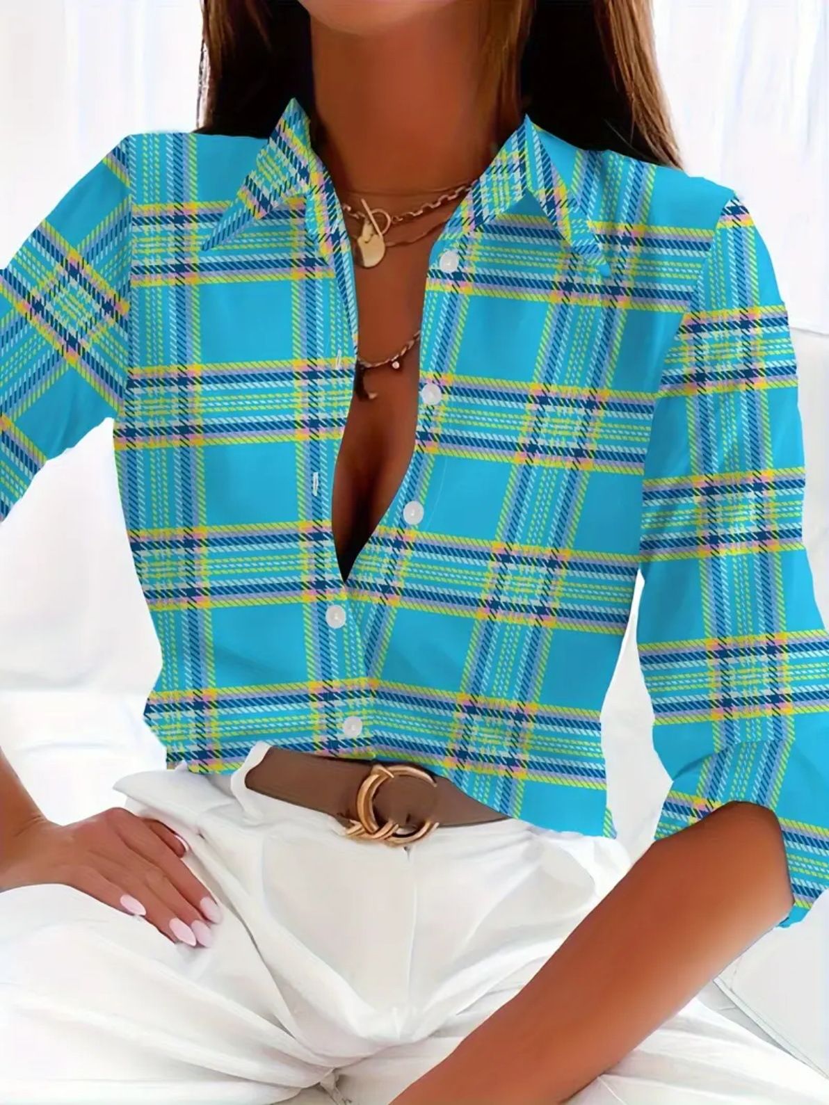 Women's Clothing New Casual Fashion Trend High Quality Women's Long Sleeved Village Shirt_ecoleips.com