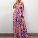 C8487 Cross-Border Women's Fashion 2022 New European And American Printed Halter Neck Multi-Wear Beach African Plus Size_ecoleips.com