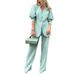 Women's Clothing fashion solid color lantern sleeve loose suit temperament commuting suit_ecoleips.com