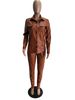 Women's Leather Jacket Suit Candy Color Cardigan Tracksuit Women's Clothing_ecoleips.com