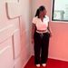 Women's Clothing New Contrast Color Lapel Short Sleeved Belly Baring Top Lace Up Straight Leg Trousers Suit_ecoleips.com