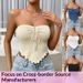 New European And American Summer Fashion Independent Site Cross-border Sexy Ruffled Halter Neck Strap Two-way_ecoleips.com