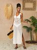 Women's Clothing new hollow knitted vest dress sexy dress bikini beach cover-up swimsuit outer long skirt_ecoleips.com