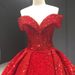 One Shoulder Toast Dress Tutu Skirt Red Dreamy Trailing Wedding Dress Female_ecoleips.com