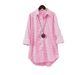 Spring Cotton And Linen Loose-Fitting Fashionable Slimming Pink Long-Sleeved Shirt With Checkered Pattern For Women_ecoleips.com