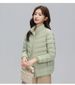 Women's Lightweight Short Down Jacket With Stand Collar, 90% White Duck Down Filling, Slim Fit Casual Coat For All Seasons_ecoleips.com