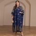 Muslim Hot Stamping Dress Large Size Women's Long Robe_ecoleips.com