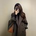 vintage royal style long coat for women autumn winter oversized lapel lantern sve wool blend trench coat (s2xl)_ecoleips.com