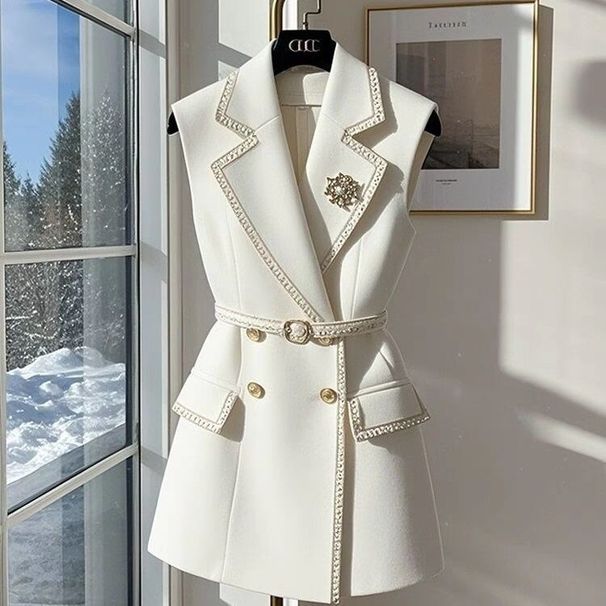 Spring And Autumn New Vest Small Blazer Short Elegant Temperament Casual Versatile Slim Fit Advanced Sense Of Thin Clothing_ecoleips.com
