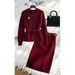Women's Clothing Spring And Autumn Suits Large Size Temperament Advanced Knitwear Fashionable Beautiful Skirt Two Piece Suit_ecoleips.com