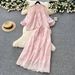 Women's Clothing Style Women's Autumn Set Gentle Elegant Loose Fitting Lantern Sleeve Embroidered Shirt High Waisted Full Skirt_ecoleips.com