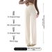 Women's Shark Skin Slim Straight Leg Pants High End Drape Summer Cropped Petite Thin Style Clothing_ecoleips.com