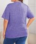 Anbech Womens Plus Size Tops Short Sleeve Casual T-Shirt Kindness Flowers Print Pullover Tunic 1X-5X_ecoleips.com