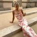 2024 European And American Cross-border Summer New Slim-fit Sexy Printed Slit Casual Dress Foreign Trade Wholesale_ecoleips.com