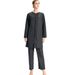 Verve M-4XL Solid Color Hui Ethnic Conservative Three-Piece Sportswear Muslim Swimwear Set S007_ecoleips.com
