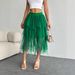 Women's Clothing Irregular Mesh Gauze Skirt For Women High Waist Mid-Length Slimming Versatile Spring New_ecoleips.com