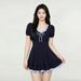 plus Size One Piece Swimsuit Slimming Tummy Hider Conservative Dress Style Youthful Instagram Worthy Student Friendly for Slightly Chubby Women Perfect for Vacation_ecoleips.com