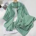 Women's Clothing Fashion Summer Loose Suit Collar Three Quarter Sleeve Jacket Nine Point Wide Leg Pants Suspenders Three Piece Suit_ecoleips.com