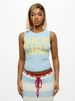 Women's Slim Fit Cropped Vest Sleeveless Round Neck Letter Print Trendy Sexy Top American Style Summer Fashion_ecoleips.com