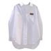 Women's Clothing Long Sleeved Drawstring Long Sleeve Shirt – Oversized Relaxed Fit Blouse With Collar (90% Polyester, Wrinkle-Free Layering Staple)_ecoleips.com