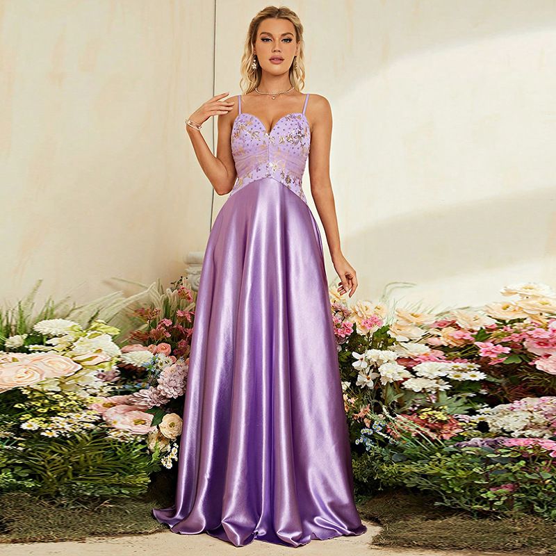 Women's Clothing Spring And Summer New Dress Deep V Sequined Suspenders Sexy Dress_ecoleips.com