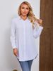 Women's Clothing Tops Slim Lapel Cardigan Fashion Shirt Black And White Long Sleeve Large Size Shirt For Women_ecoleips.com