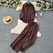 Stylish Women's Casual Lounge Set - Asymmetrical Long Sleeve Shirt With High-Waisted Wide-Leg Pants (2-Piece Outfit)_ecoleips.com