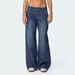 Low-Rise Striped Wide-Leg Jeans For Women – Vintage Distressed Denim Pants With Retro 90s Street Style (Blue Washed)_ecoleips.com