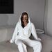 Women's Clothing Hooded Zipper Long Sleeves Full Body Hot Diamond Top Drawstring Trousers Sweater Suit Two Piece Suit Fashionable Sports Style Outfit_ecoleips.com