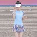 Women's Conservative Two Piece Swimsuit Tummy Concealing Slimming Angle Skirt Sporty Korean Style Hot Spring Swimwear_ecoleips.com