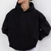 Women's Oversized Hooded Sweatshirt – Long Sleeve Pullover Fleece Lined Streetwear Top With Patch Pocket Design_ecoleips.com