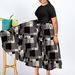 Women's Clothing Fashion Temperament Pleated African Black Big Swing Dress_ecoleips.com