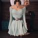 European And American Style Women's Long Sleeved Pleated Dress Solid Color Mesh Strapless Independent Website 2026 Fashion_ecoleips.com
