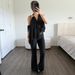 Women's Fashion Halter Neck Backless V Neck Irregular Camisole European American Style Autumn Winter Sexy Top Polyester Material_ecoleips.com