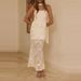 2026 New Summer Off Shoulder Women's Banquet Dress Sexy Backless Hollow Out Vacation Dresses Casual Printed Mesh Slim Long Dress_ecoleips.com