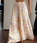 K Fairy Style Floral Pants For Women, High Waist, Loose And Thin Design, Wide Legs, Flowing And Slimming, Versatile Straight Leg Pants_ecoleips.com