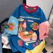 Harajuku Sweet Cartoon Print O-neck T-shirts Y2k E-Girl Patchwork Short Sleeve Tee Shirt Summer New Loose Tops Women Japanese_ecoleips.com