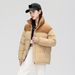 Unisex Color-Block Puffer Jacket - Lightweight Quilted Coat With Relaxed Fit For Men & Women_ecoleips.com