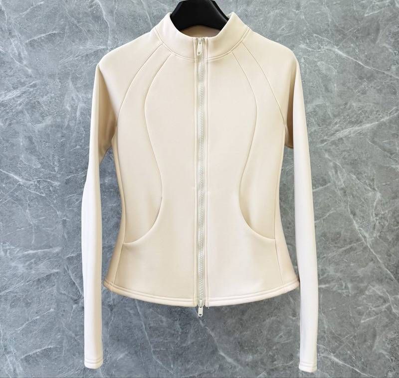 Women's Fleece-Lined Windproof Yoga Jacket With Dual Zippers - Slim Fit, Warm & Stylish For All Seasons_ecoleips.com