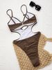 Women's Clothing One Piece Swimsuit Bikini Elegant One-Piece Swimsuit For Women | Solid Color Bathing Suit | 82% Nylon Slim Fit Swimwear_ecoleips.com
